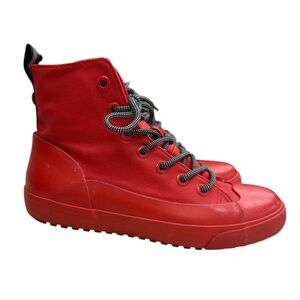 Hunter for Target Dipped Canvas Red High-Top Sneakers